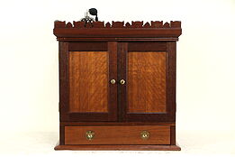 Victorian Antique 1870 Walnut Jewelry Chest, File or Collector Cabinet #30035