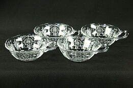 Set of 4 Fostoria Nappy Serving Bowls with Handles