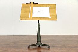 Drafting Table Adjustable Artist 1920's Vintage Drawing Desk, Wine Table #30243