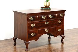 Georgian Chippendale 1900 Antique Carved Mahogany Hall Chest or Dresser