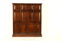 Oak Antique Hanging or Countertop Jewelry Chest or Medicine Cabinet #30396