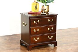 Traditional Vintage Mahogany Chairside Silver or Collector Chest