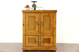Victorian Pine Icebox or Pantry Cabinet, Signed Boston 1885