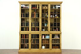 Country Pine Antique Bookcase or Pantry Cupboard, England #28572