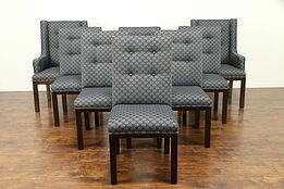 Set of 8 Vintage Dining Chairs, Newly Upholstered, John Widdicomb 1990 #31078