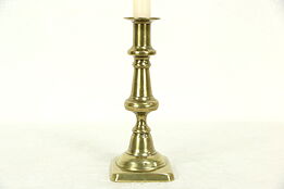 Brass 1850 Antique Candlestick, England
