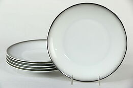 Set of 6 Vintage Salad Plates in Evensong by Rosenthal Continental White 7 5/8"