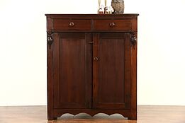 Pantry 1860's Antique Handcrafted Maple & Poplar Jelly Cupboard