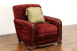 Art Deco 1940 Vintage Large & Comfortable Chair with Arms