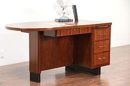 Midcentury Modern 1960 Vintage Walnut Desk, Signed Alma #29445