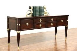 Baker Signed Vintage Mahogany Credenza, Lateral File or Library Console