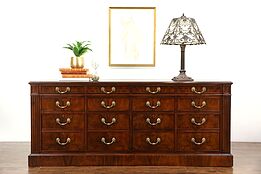 Traditional Vintage Custom Walnut Executive Office or Library Lateral File