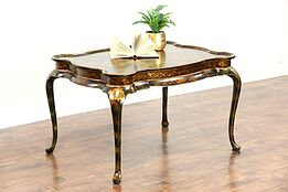 Maitland Smith Signed Tea, Coffee or Cocktail Table, Chinoiserie Painting