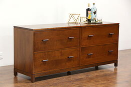 Stickley Signed Cherry 2014 Library or Executive Lateral File Cabinet
