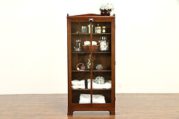 Arts & Crafts Mission Oak Antique Craftsman Bookcase, Bath Cabinet #32136