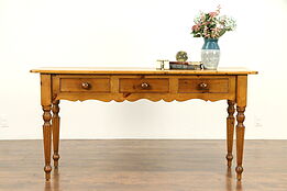 Traditional Country Pine Hall Console or Sofa Table #32173