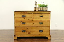 Country Pine Antique Chest or Dresser, Bohemian or Czech #32485