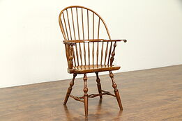Windsor Vintage Cherry Chair with Arms, Signed Stickley NY #32555