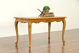 Oak Carved Vintage Farmhouse Country French Coffee Table #32735