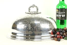Victorian Antique English Silverplate Serving Dome or Cloche #32791