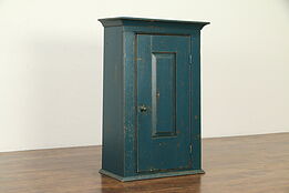 Painted Country Pine Farmhouse Vintage Hanging or Countertop Cupboard #32961