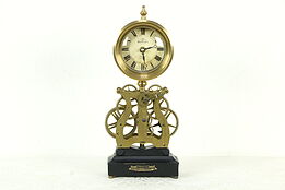 Da Vinci Anchiano Timeworks  Brass Museum Clock, Quartz Movement  #33447