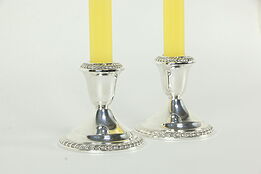Pair of Vintage Sterling Silver Weighted Candlesticks, Gorham #33783