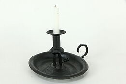 Oval Tin Antique Candlestick with Pusher #34159