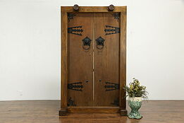 Chinese Architectural Salvage Antique Elm Entryway & Doors, Iron Mounts #33683