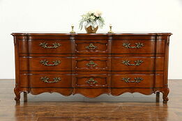 Cherry Country French Vintage Wide Chest or Dresser Signed Widdicomb #33561