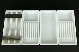 Antique Milk Glass Dental Trays, The American Cabinet Co.,Two Rivers #35259