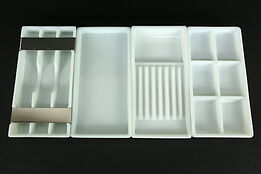 Antique Milk Glass Dental Trays, The American Cabinet Co.,Two Rivers #35260