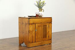 Country Pine Antique Farmhouse Kitchen Pantry Dry Sink  #35022