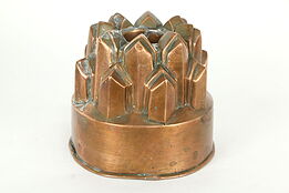 Copper Antique Farmhouse Aspic Ring Mold, Tin Lined #35314