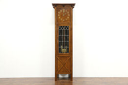 Craftsman Antique Mission Oak Arts & Crafts Tall Case Grandfather Clock  #34379
