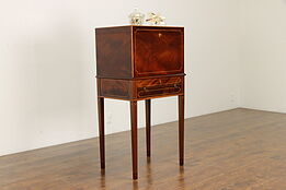 Georgian Design Vintage Inlaid Desk & Jewelry, Collector or Silver Chest #35097