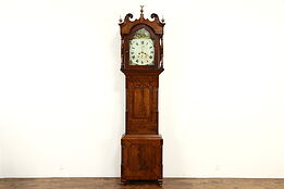 Georgian Mahogany 1820 Antique English Grandfather or Tall Case Clock  #34193