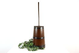 Country Pine Antique 1890 Rustic Farmhouse Primitive Butter Churn #37650