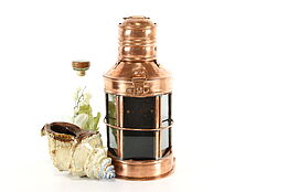 Copper Vintage Handmade Farmhouse Lantern, Lifting Lid #37704