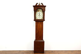 George IV Antique English 1820 Mahogany Tall Case Quartz Clock, Goodwill #34372