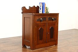 Victorian Antique Walnut Chest, Commode, Nightstand, or End Table #37499