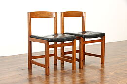Pair Midcentury Modern 1960 Vintage Teak Chairs Attrib. Bruno Matthsson #37747