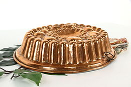 Hand Hammered Vintage Farmhouse Solid Copper Dessert Mold Cake Pan #38030