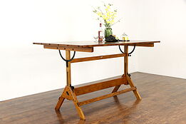 Drafting or Artist Vintage Desk, Kitchen Island, Wine Table, Hamilton #37260