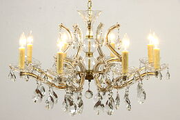 Crystal Prisms Vintage Marie Theresa 8 Candle Chandelier #37373