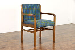 Midcentury Modern Oak Office Chair or Armchair, All Original, Helikon #38202