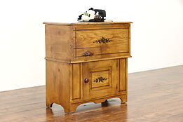 Victorian Antique Country Pine Farmhouse Bonnet Box, Chest or Commode #38262