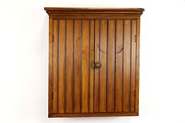 Country Pine Antique Farmhouse Kitchen Pantry Wall or Countertop Cupboard #38327