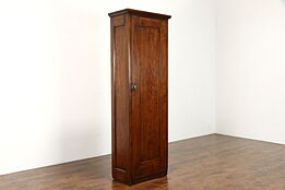 Pine Antique Farmhouse Chimney Pantry Cupboard, Wine Cabinet or File #38397