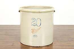 Stoneware 20 Gallon Red Wing Country Farmhouse Antique Crock #38547
